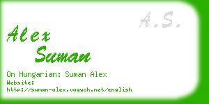 alex suman business card